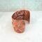 Very rustic fold formed copper cuff bracelet with braille "I am enough" Contracted Grade 2 Braille Perkins E-Z Read Slate.